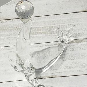 Crystal Seal With Ball Figurine